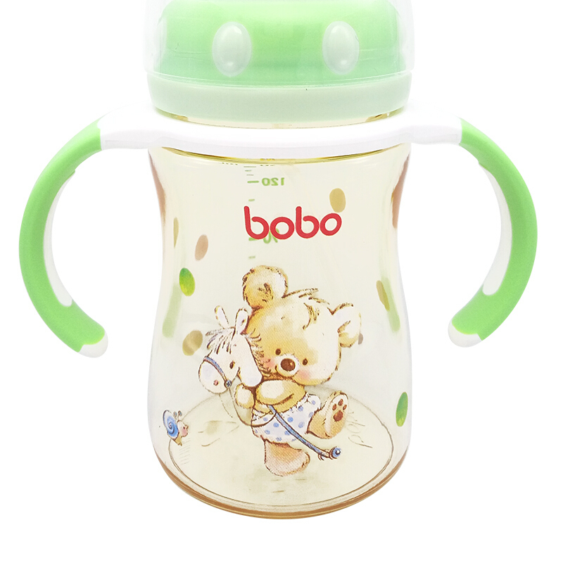乐儿宝(bobo)PPSU宽口径奶瓶160毫升(绿色)12个月以上