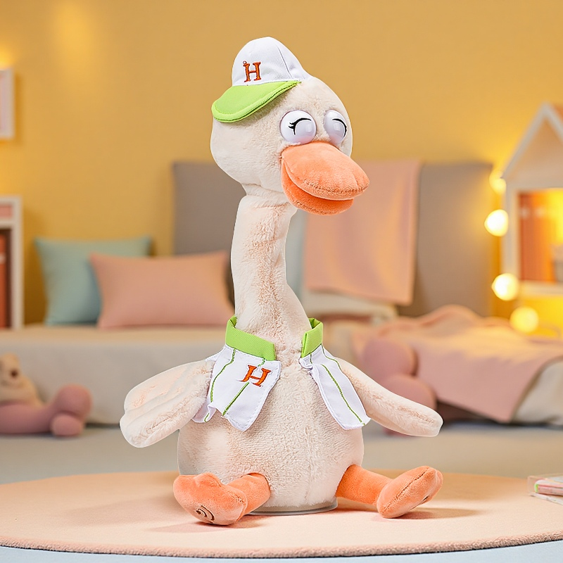 复读鸭毛绒婴儿学说话玩具宝宝娃娃玩偶会说话的小鸭子公仔鹅1663高清大图