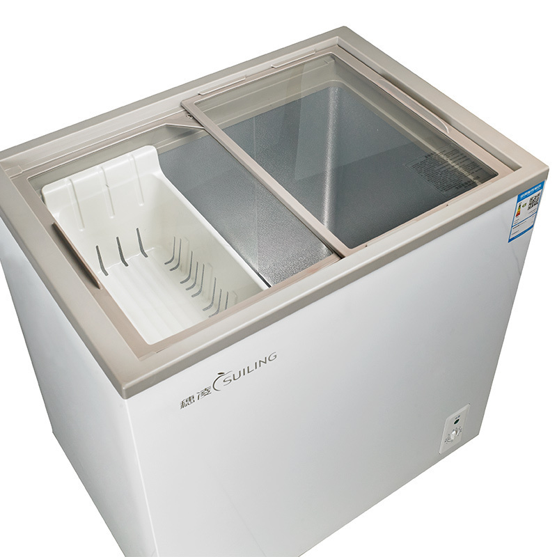 穗凌(suiling)wd4-165k冰柜商用卧式雪糕冷冻展示柜单温平移玻璃门柜