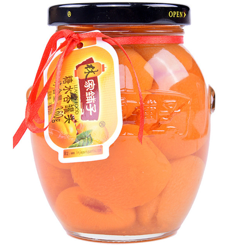 林家铺子糖水杏罐头360g罐头休闲食品水果罐头 即食 零食户外食用 沙拉 披萨烘焙辅料