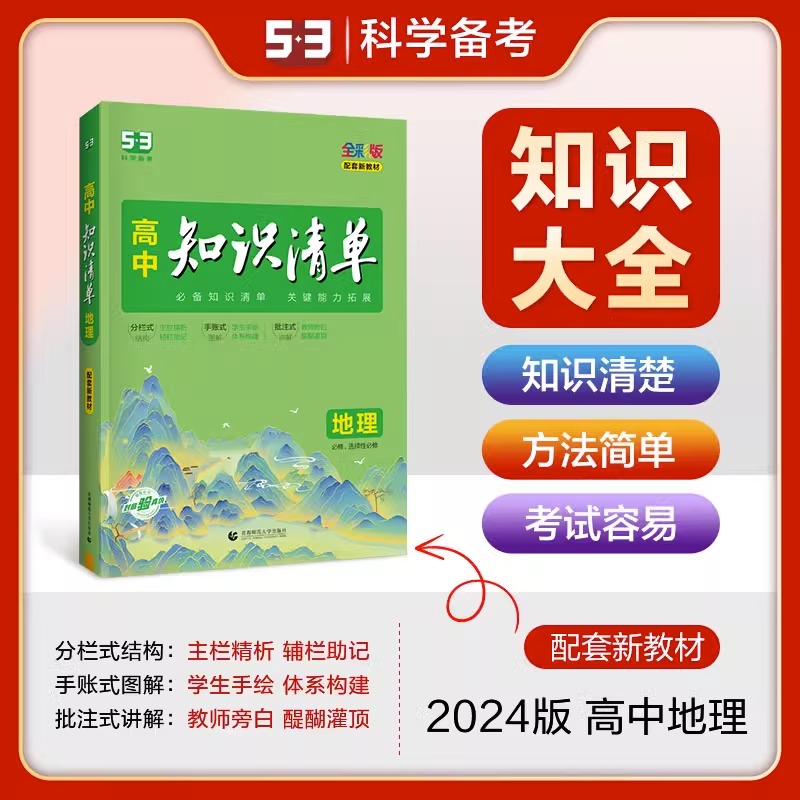 生物[全国通用]★2024版 高中通用 [正版]2024版高中知识清单数学物理化学生物语文英语地理政治历史基础知识大全必高清大图