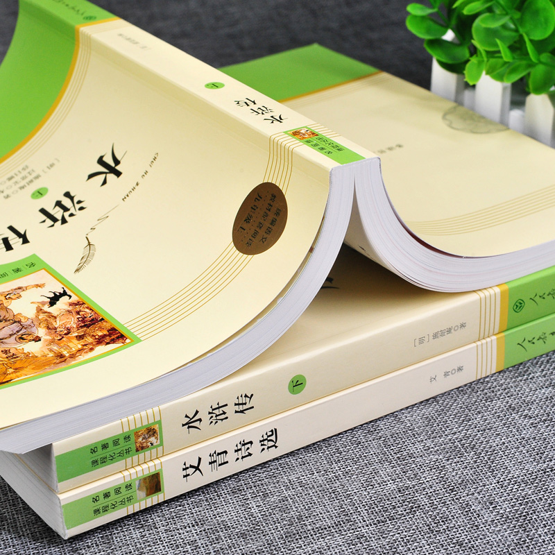 [全13册]九年级上下学期阅读全套 [正版]人教版 艾青诗选水浒传书原著完整版温儒敏王本华人民教育出版社初中生初三课高清大图
