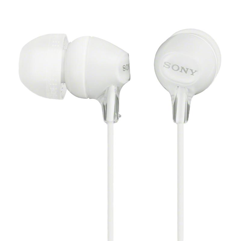 索尼(SONY) MDR-EX15LP 耳机入耳式重低音手机通用电脑音乐耳塞 白色