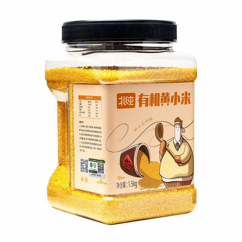 北纯 有机黄小米(瓶装)1.5kg高清大图