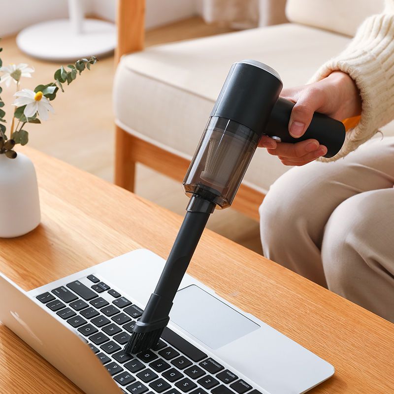 车载吸尘器小型无线手持充电家车干湿两用大功率吸力迷你曜黑色10000