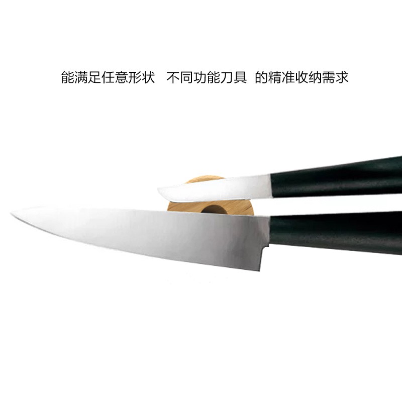 HST家居 磁力刀架 磁性刀架创意菜刀具收纳架挂壁式厨房免打孔收纳层架 三维工匠高清大图