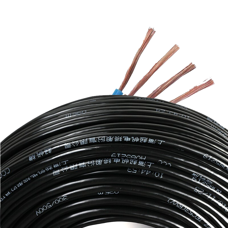 电缆rvv300300v605软护套线黑色100米视频