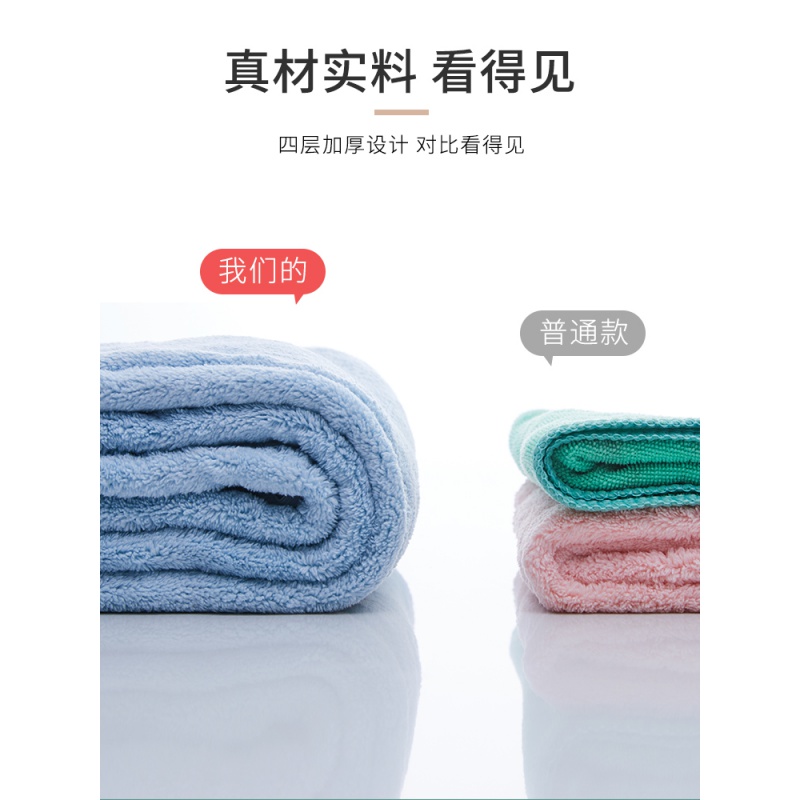 干发帽女加厚吸水速干可爱洗头巾擦头发浴帽包头巾韩国干发巾 三维工匠 典雅白[四层加厚//吸水强]高清大图
