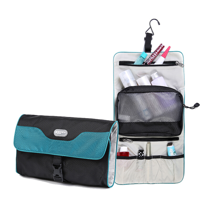 四万公里便携式洗漱包三折包男女出差旅行大容量防水化妆包多功能折叠