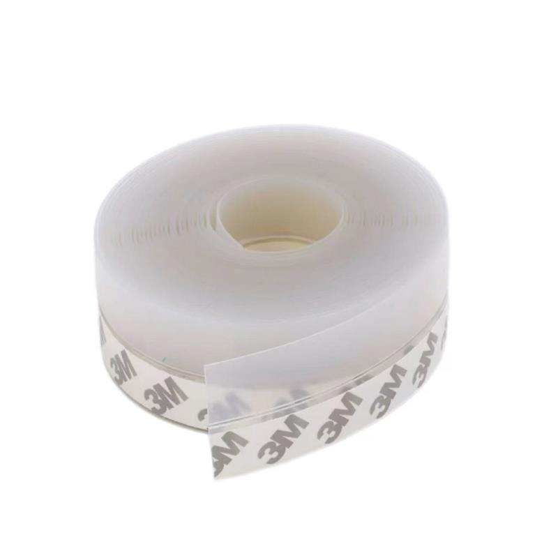 中锦科技 硅胶门窗密封条防风防尘自粘密封胶条 25mm*5米[半透明色]卷高清大图