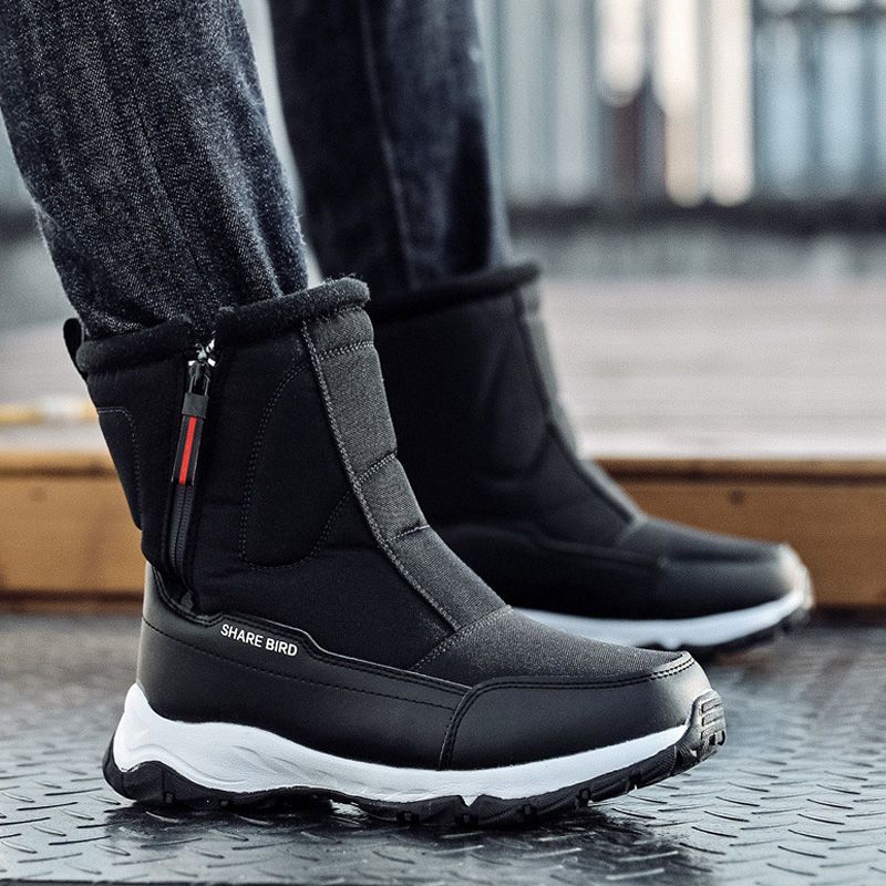 兰色36偏小一码冬季男鞋加绒东北加厚棉靴户外防水雪地靴男款加厚休闲