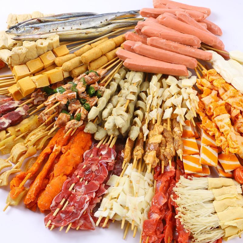 大串骨肉相连20串户外烧烤食材肉串套餐串串烤串炸串羊肉串真空包装