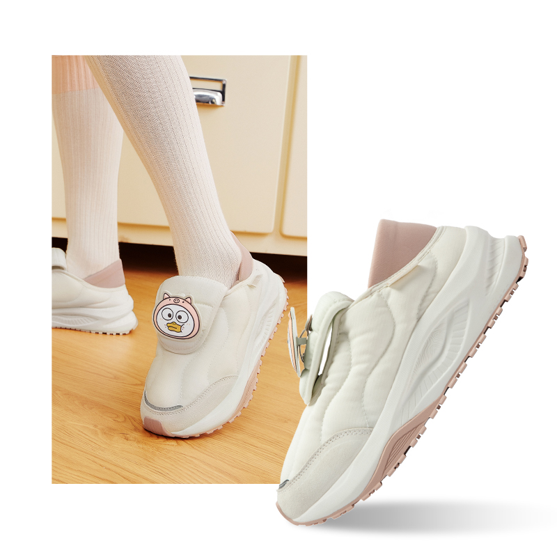 小刘鸭联名丨摸鱼鞋 361°女鞋运动鞋新款女子耐磨防滑休闲鞋子 羽毛白/橡皮粉 39码