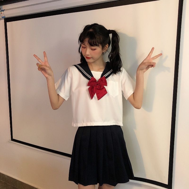 莎丞 Shachen 运动套装jk制服原创套装百褶裙水手服学院风三件套不良少女学生装校服莎丞 价格图片品牌报价 苏宁易购华源鞋服专营店