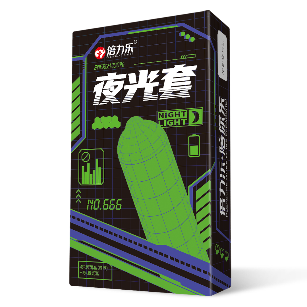 倍力乐夜光避孕套10只装夫妻情趣发光套男用荧光女士安全套套成人情趣用品byt高清大图