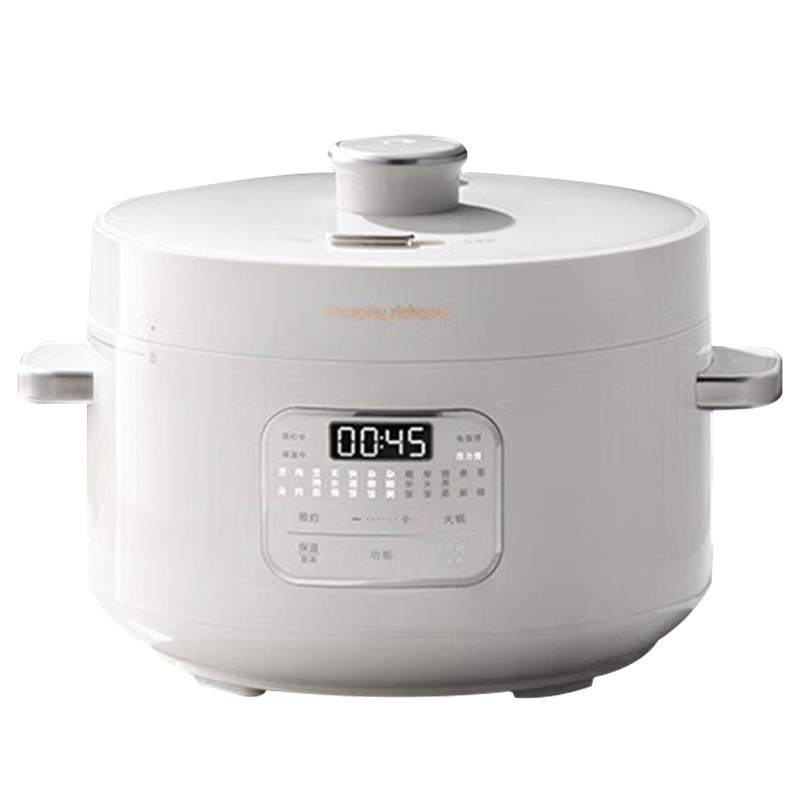 摩飞电压力锅4L智能养生锅控压花式电高压锅椰奶白MR8700