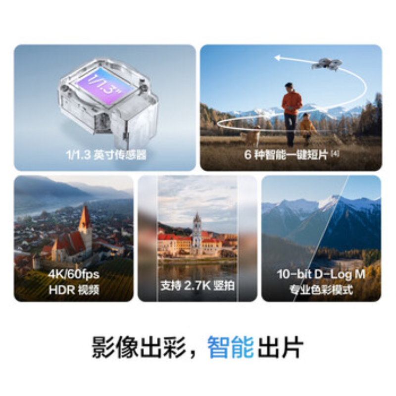 大疆创新(DJI) 入门航拍机Flip畅飞套装+带屏遥控器高清大图