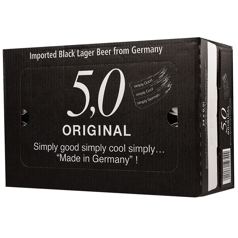 德国原装进口 5.0 ORIGINAL 黑啤酒 500ml*24整箱装
