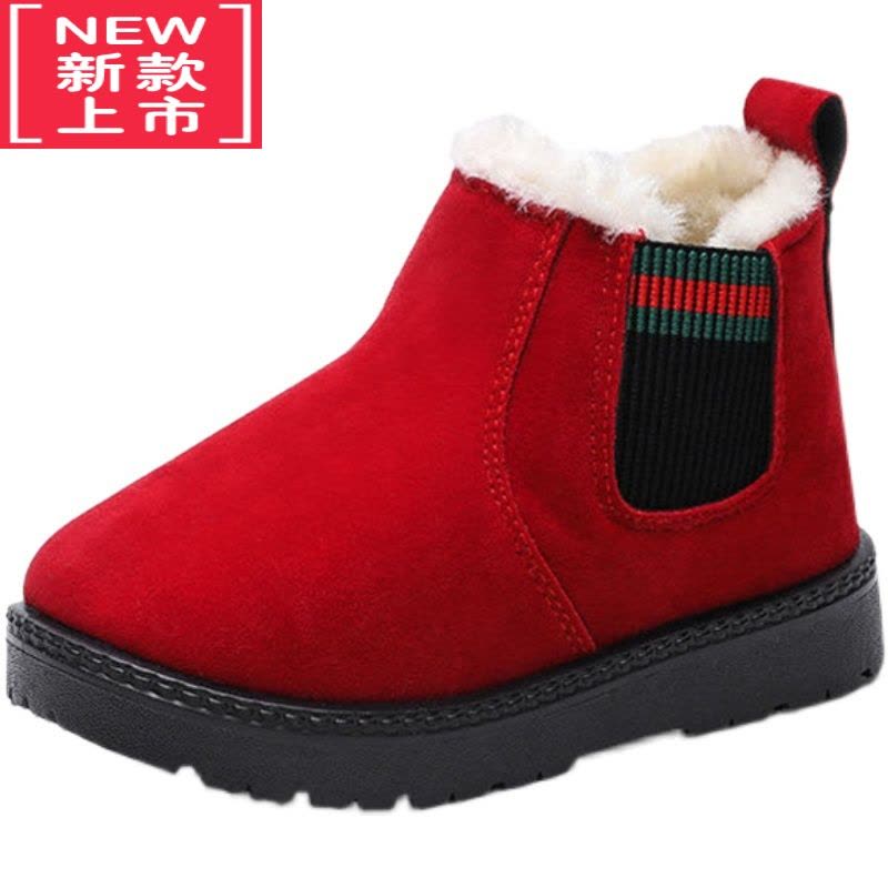 可莉允儿童雪地靴女童2021冬季防水男童雪地鞋宝宝加绒加厚防滑儿童棉靴图片