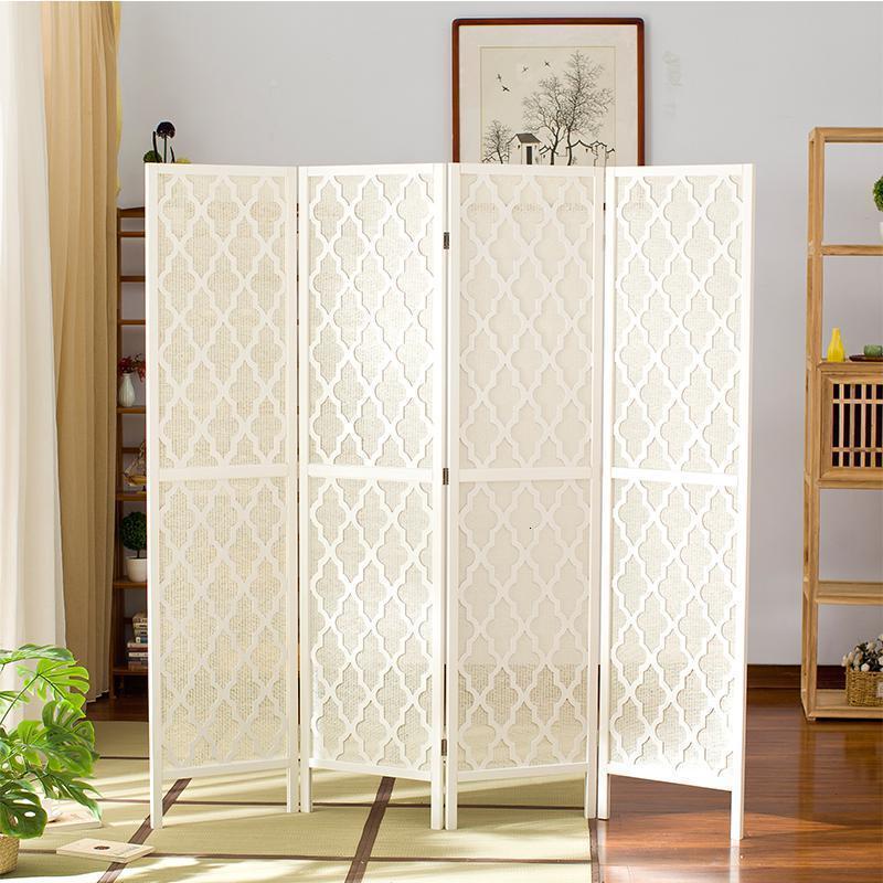 BONJEAN实木屏风隔断客厅小户型折叠移动办公室卧室玄关装饰折屏简约现代高清大图