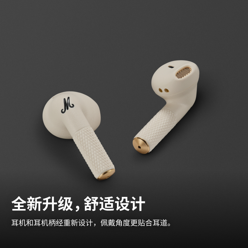 MARSHALL MINOR IV马歇尔半入耳式蓝牙耳机tws无线超长续航大电量油彩白高清大图