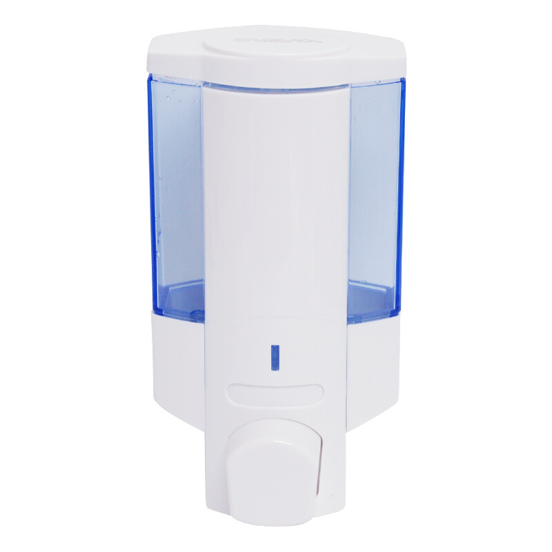 瑞沃(SVAVO)手动皂液器350ml 免打孔洗手液盒 壁挂沐浴露盒 V6101白色 单格350ml单位:个高清大图
