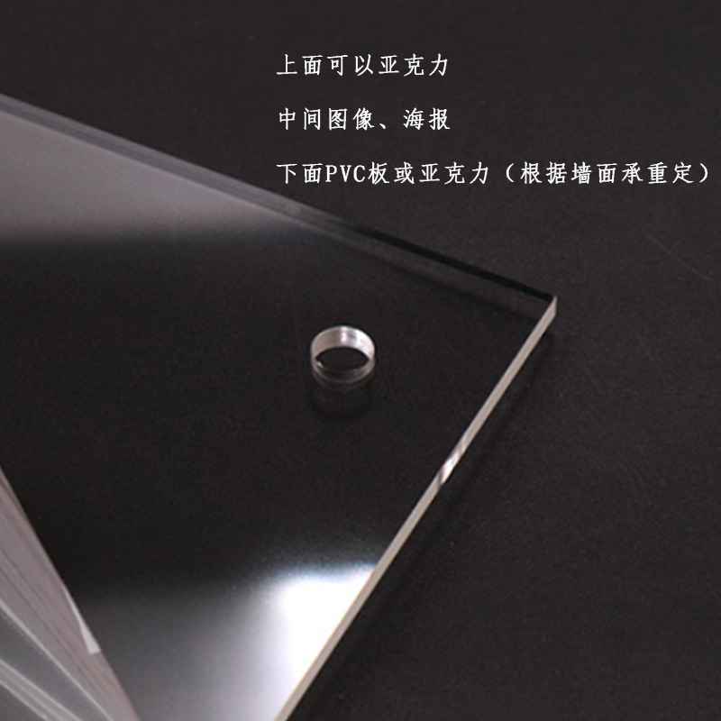 风险标识牌 透明亚克力展板有机玻璃双层夹板+夹画展示架制度定制(含画面设计、含安装) 60*40cm 一块装