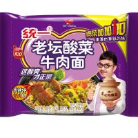 统一老坛酸菜牛肉味面121g*5袋 (五连包)
