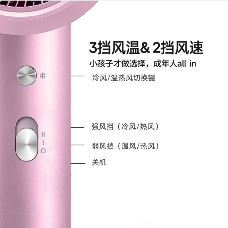 超人家用电吹风冷热风男女通用过热保护网红吹风筒发型师专用RD1651高清大图