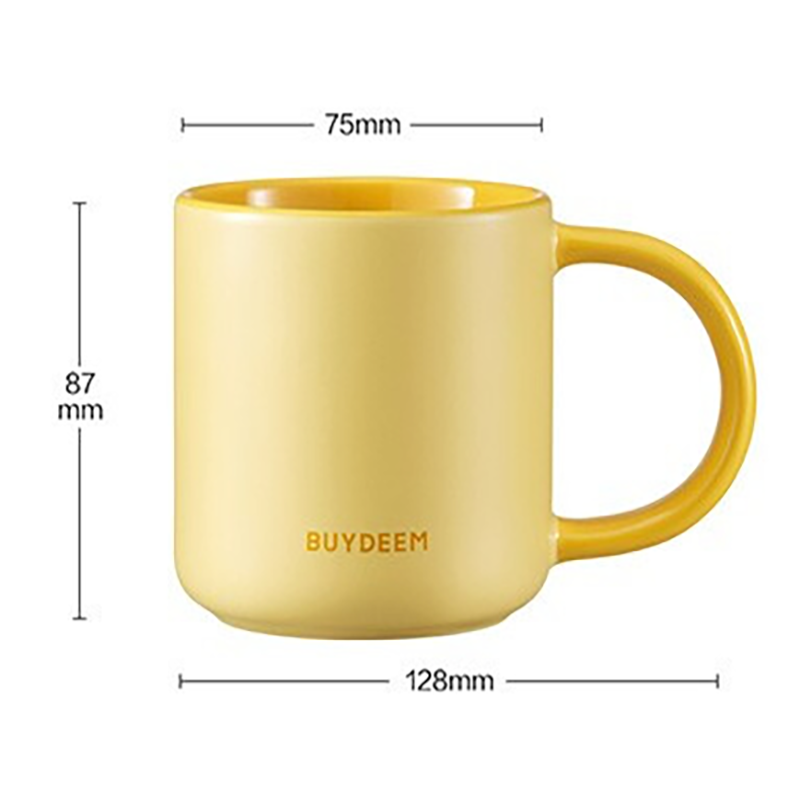 [内蒙地区可发]北鼎 CD1018/A2 陶瓷马克杯水杯 小鹅黄 350ml高清大图