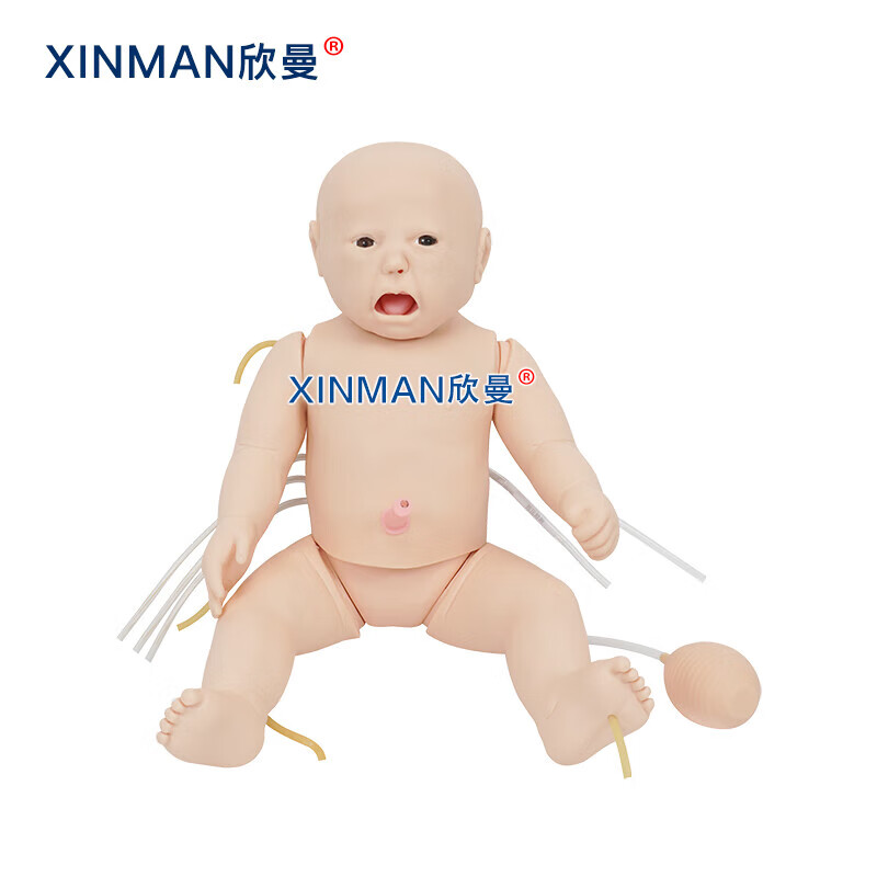 欣曼科教 高级新生儿心肺复苏模拟人 婴儿CPR心肺复苏急救人体模型 新生儿窒息复苏模型XM-CPR153高清大图