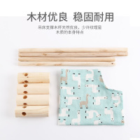 极宠家木艺四脚猫吊床四季通用猫沙发布艺宠物用品透气猫床小型宠物狗狗凉床宠物凉床沙发