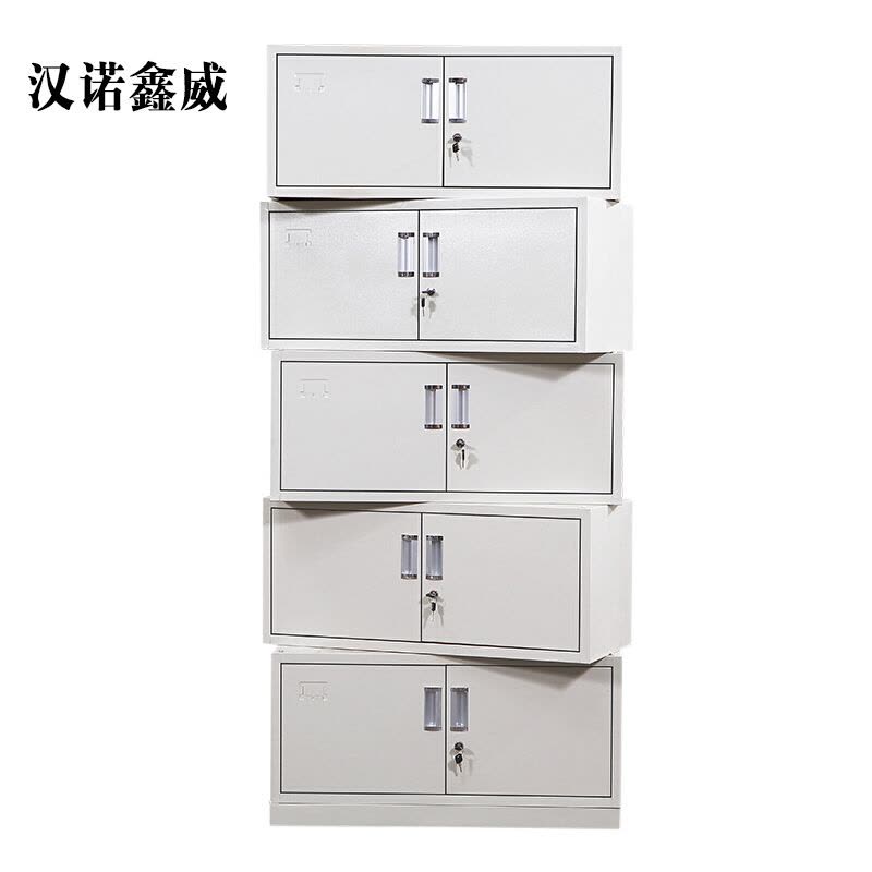 汉诺鑫威钢制文件柜资料柜档案柜财务凭证柜带锁储物柜铁皮柜书柜分五节文件柜图片