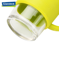 三光云彩(GLASSLOCK) 韩国进口玻璃水杯办公室钢化玻璃耐热茶水杯带把手500ml便携男女学生杯子