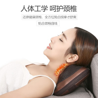 璐瑶LUYAO按摩枕 LY- 735古铜色 红外线疗法 家车两用定时功能记忆功能过热保护 颈部腰部肩部背部按摩枕揉捏按摩