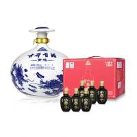 [酒厂自营]50°2500nl古井青花大坛(老版)*1坛+42度古井小罍子手提100ml*1提浓香型白酒箱装
