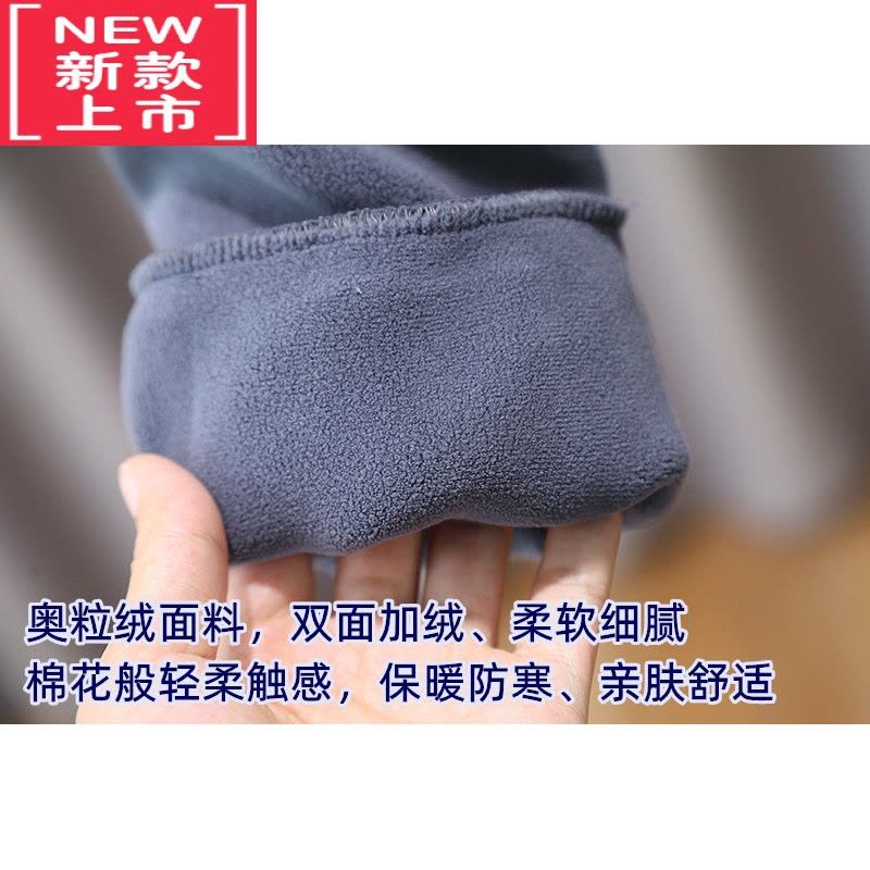 可莉允男童一体绒运动裤2022秋冬新款儿童长裤弹力中大童保暖裤子厚图片