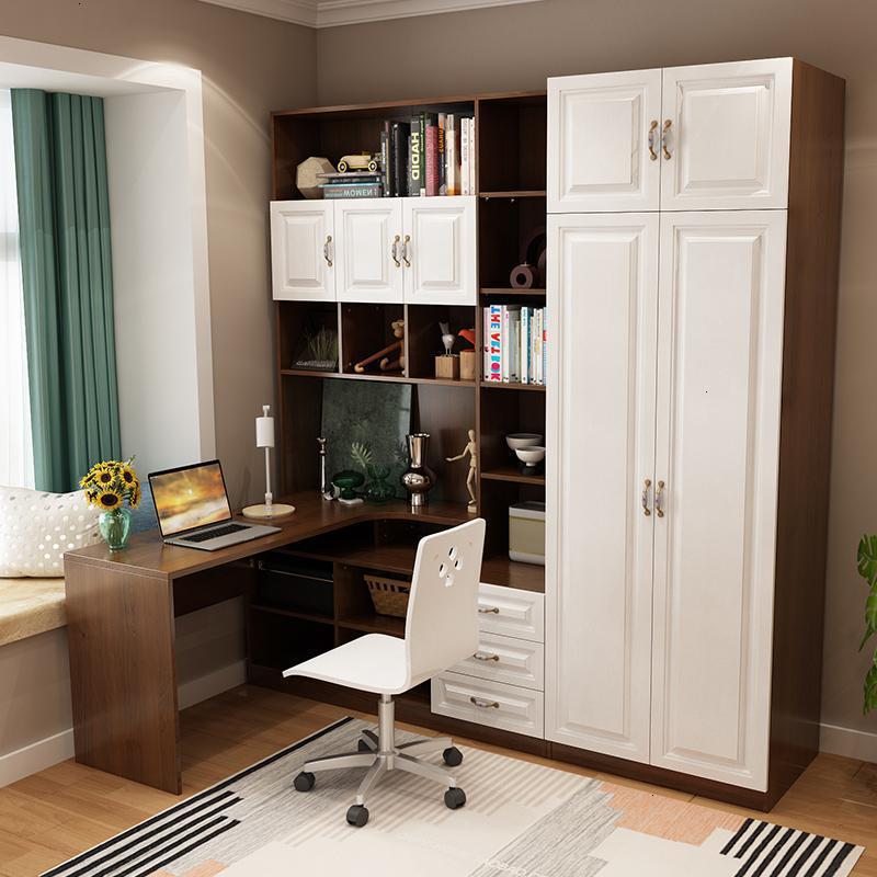转角书桌书架衣柜书柜一体桌组合家用电脑桌多功能桌子定制柜定制