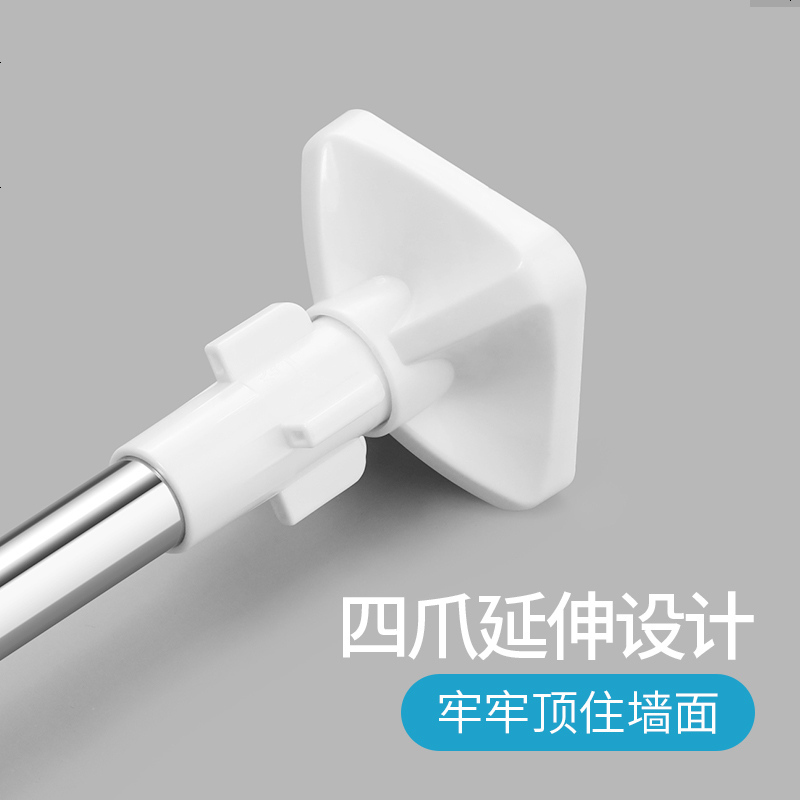 阳台免打孔安装晾衣杆卫生间可伸缩挂衣杆超长窗帘挂杆免钉晾衣架