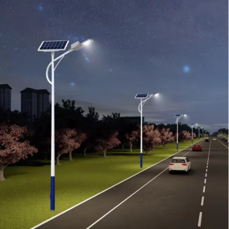 丰甲太阳能路灯带杆FJ-1671新农村户外灯公路照明灯全套7米50w