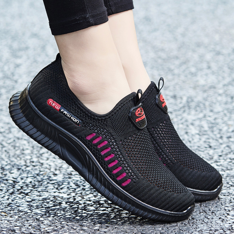 夏季老北京布鞋女网鞋休闲透气中老年妈妈鞋防滑软底老人鞋女