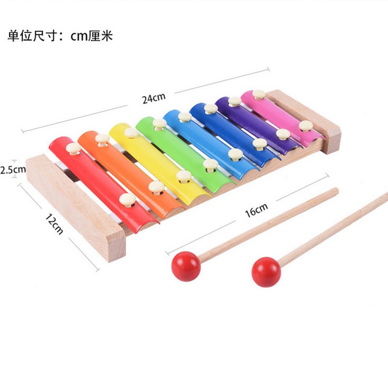 [8音敲琴]婴幼儿童木制八音手敲琴小木琴男女孩宝宝木质音乐玩具幼儿园小朋友益智早教儿童乐器