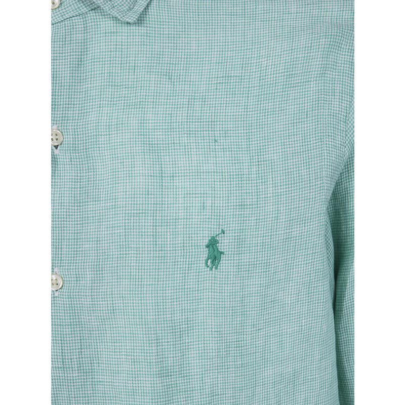 polo ralph lauren长袖衬衫纯亚麻透气舒适休闲男装高清大图