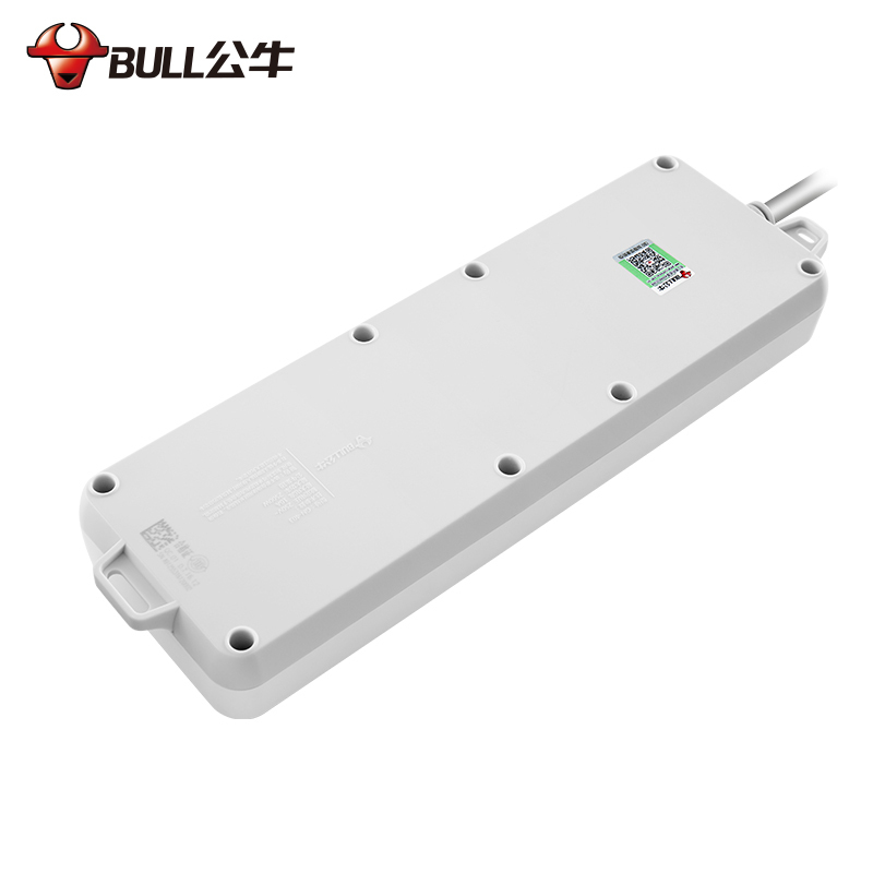 公牛(BULL)GN-403插座8位总控全长1.8米 新国标插座 插线板/插排/排插/接线板/拖线板