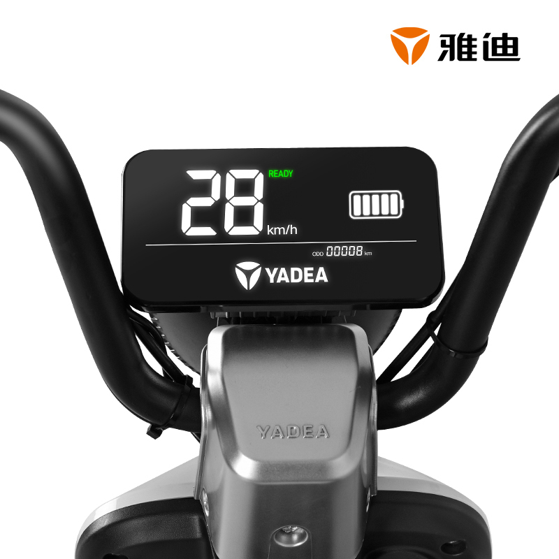 雅迪(yadea)新款欧逸升级版电动车轻便代步踏板车电瓶车男女代步车锂电轻便电动车续航60公里48V15A白