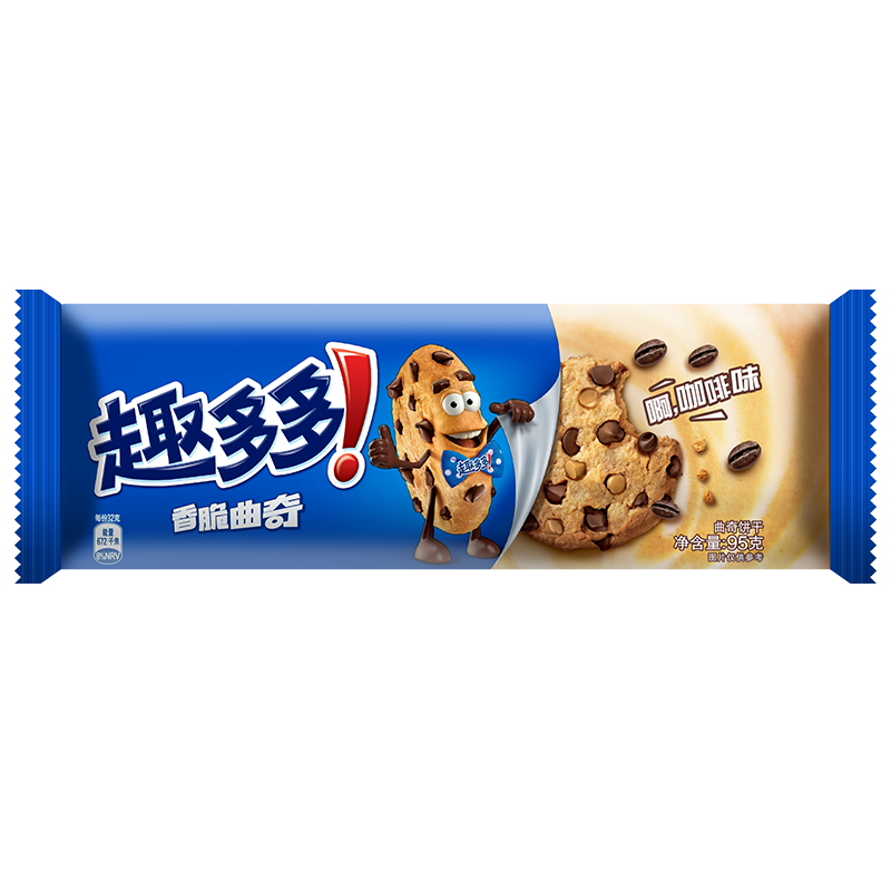 亿滋趣多多香脆曲奇饼干咖啡味95g袋曲奇饼干单独包装零食视频