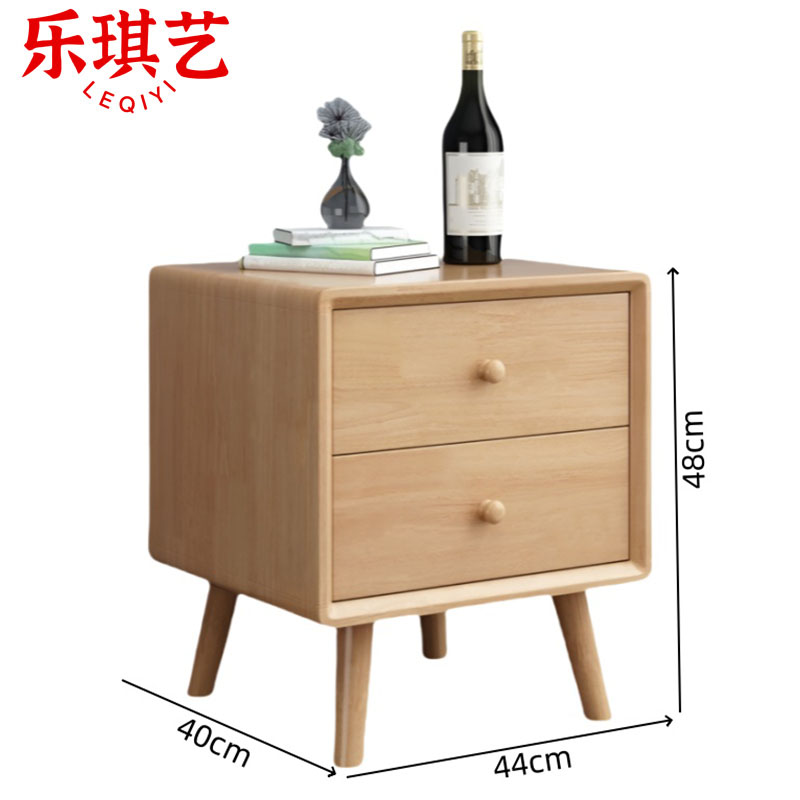 乐琪艺 床头柜 原木色 个高清大图