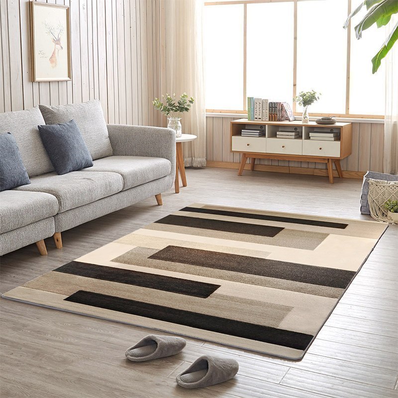 美帮汇地毯全铺客厅床边家用北欧风格房间大面积茶几毯卧室定制满铺地垫高清大图