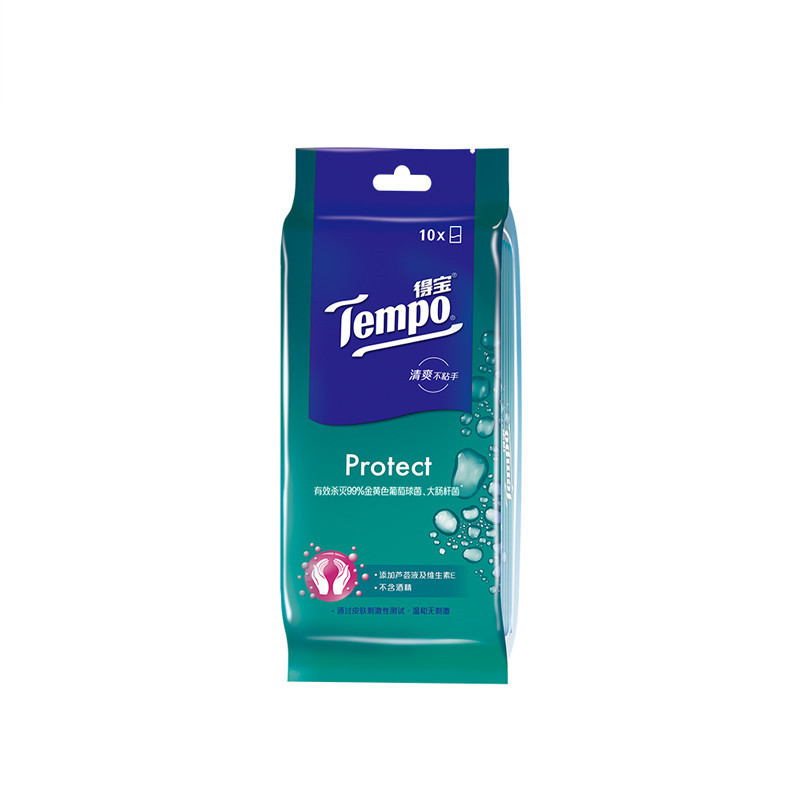 Tempo/得宝 湿巾 卫生湿巾 10片装*1包 湿纸巾