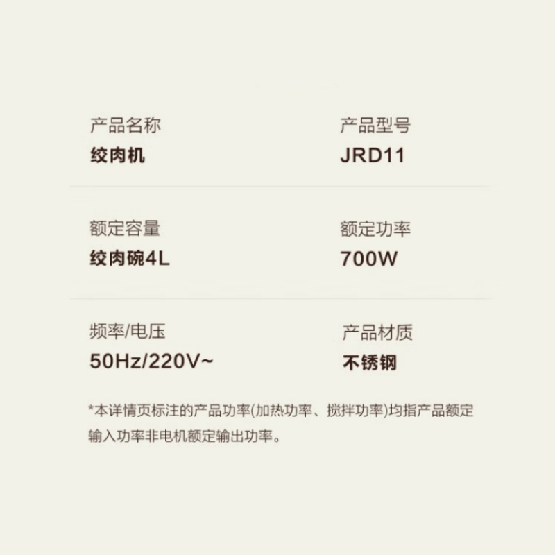 苏泊尔 家用电动搅拌机多功能碎肉绞馅食品加工器(碎肉机)JRD11-G400高清大图